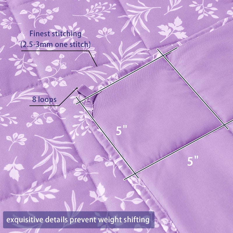 yescool King Size Weighted Blanket for Adults (20 lbs, 80â€ x 87â€, Mauve) Cooling Heavy Blanket for Sleeping Perfect for 190-210 lbs, Breathable Blanket for Adults & Couple All Season - Image 3