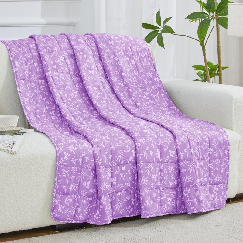 yescool King Size Weighted Blanket for Adults (20 lbs, 80â€ x 87â€, Mauve) Cooling Heavy Blanket for Sleeping Perfect for 190-210 lbs, Breathable Blanket for Adults & Couple All Season - Image 5