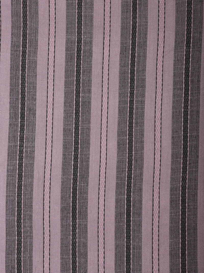AKS  Lavender and Grey Striped Rayon Fabric  | Best Price UAE