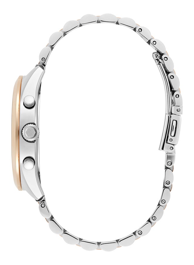 OLIVIA BURTON ساعة نسائية مستديرة متعددة الوظائف بحافظة من الفولاذ المقاوم للصدأ - Image 4