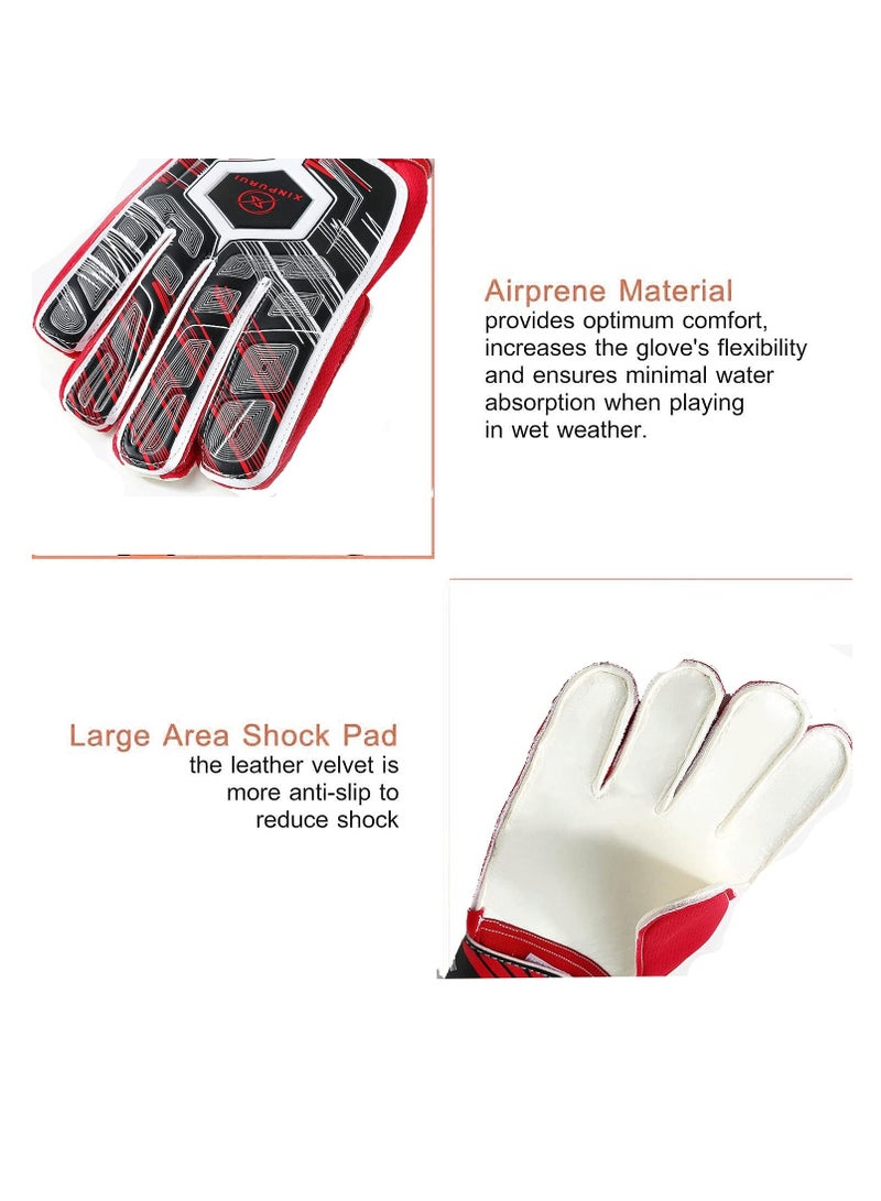 Furtey Non Slip Wear Resistant Goalie Gloves Professional Goalkeeping Gloves with Strong Grip  Are Suitable For Children And Teenagers Football Training  - Image 3