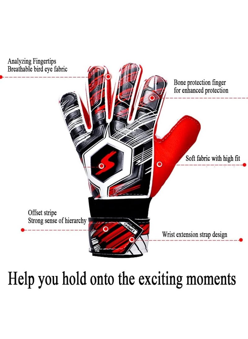 Furtey Non Slip Wear Resistant Goalie Gloves Professional Goalkeeping Gloves with Strong Grip  Are Suitable For Children And Teenagers Football Training  - Image 4