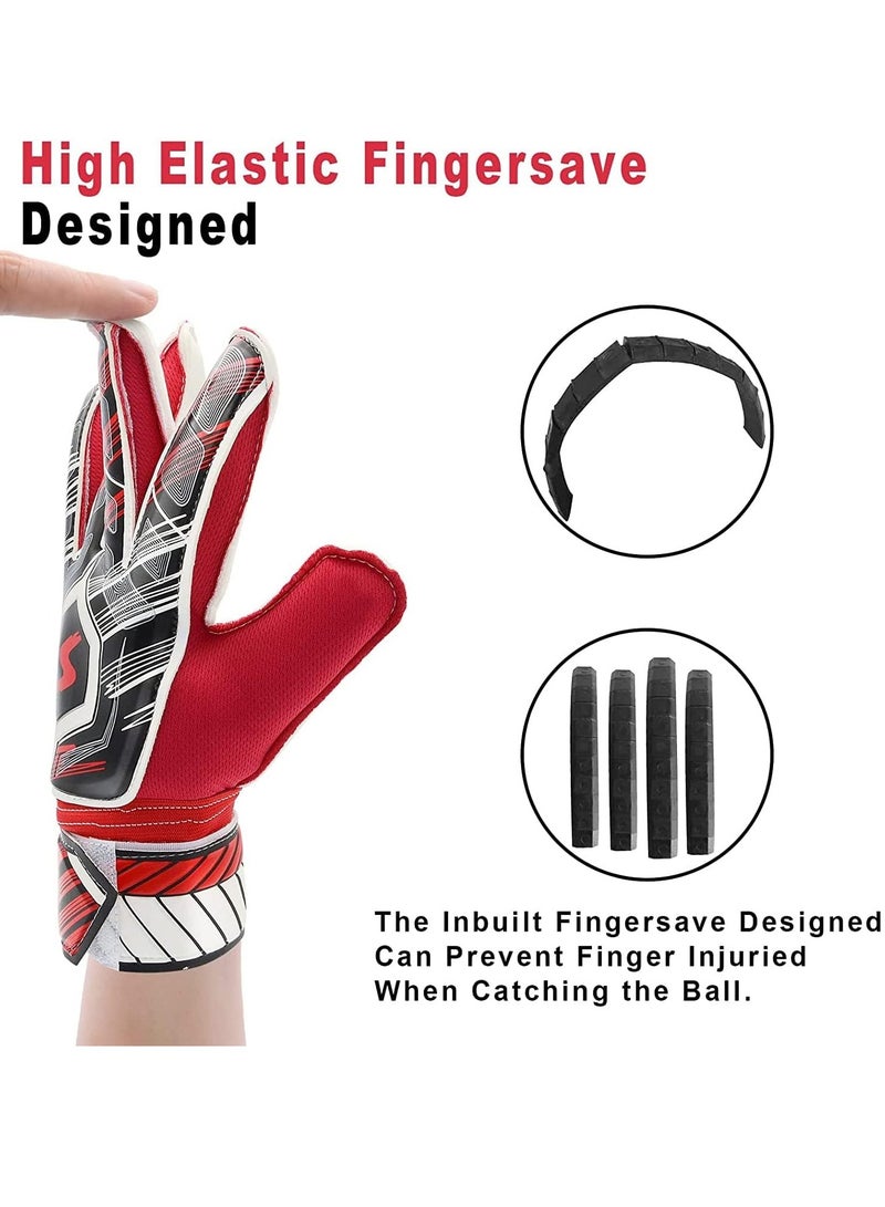 Furtey Non Slip Wear Resistant Goalie Gloves Professional Goalkeeping Gloves with Strong Grip  Are Suitable For Children And Teenagers Football Training  - Image 5