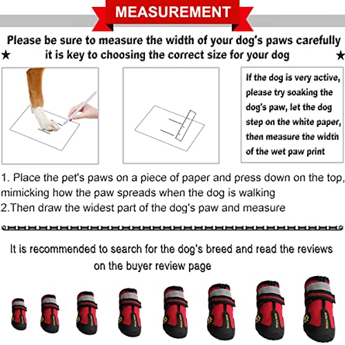 QUMY Dog Shoes for Large Dogs, Medium Dog Boots & Paw Protectors for Winter Snowy Day, Summer Hot Pavement, Water-Resistant in Rainy Weather, Outdoor Walking, Indoor Hardfloors Skid-Resistant Sole - Image 2