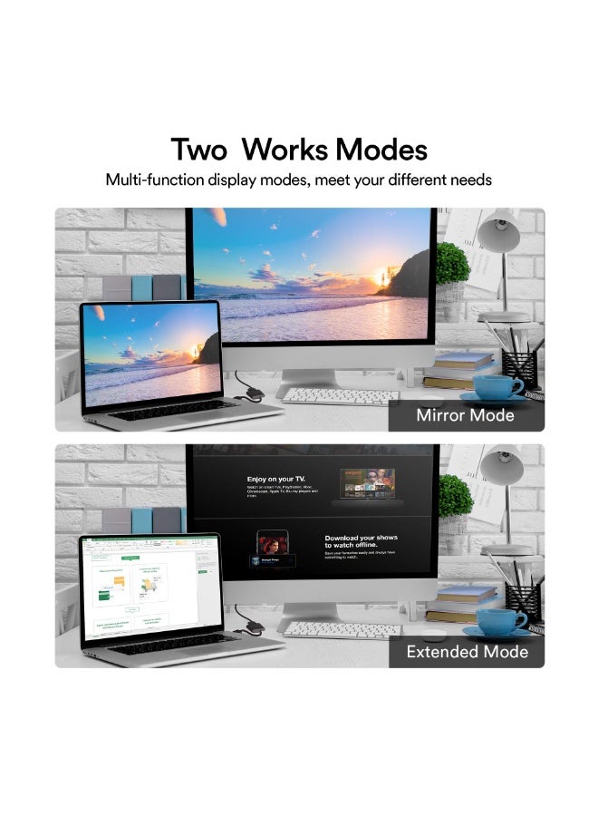 Chabeia Adapter, DisplayPort (DP) to VGA Male to Female Converter (Black) - Image 5