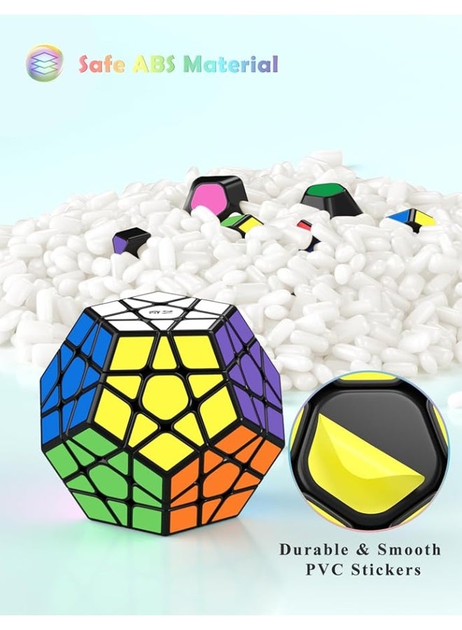 Roxenda Megaminx Cube, Roxenda 3x3x3 Pentagonal Speed Cube Dodecahedron Magic Cube Puzzle Toy (Black) - Image 3