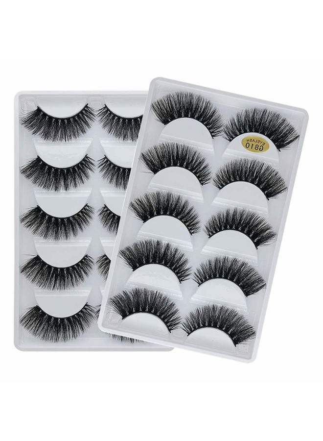Vayator 10 Pairs/Set 3D Mink Lashes Natural False Eyelashes Dramatic Volume Fake Lashes Makeup Eyelash Extension Silk Eyelashes (G810) - Image 1