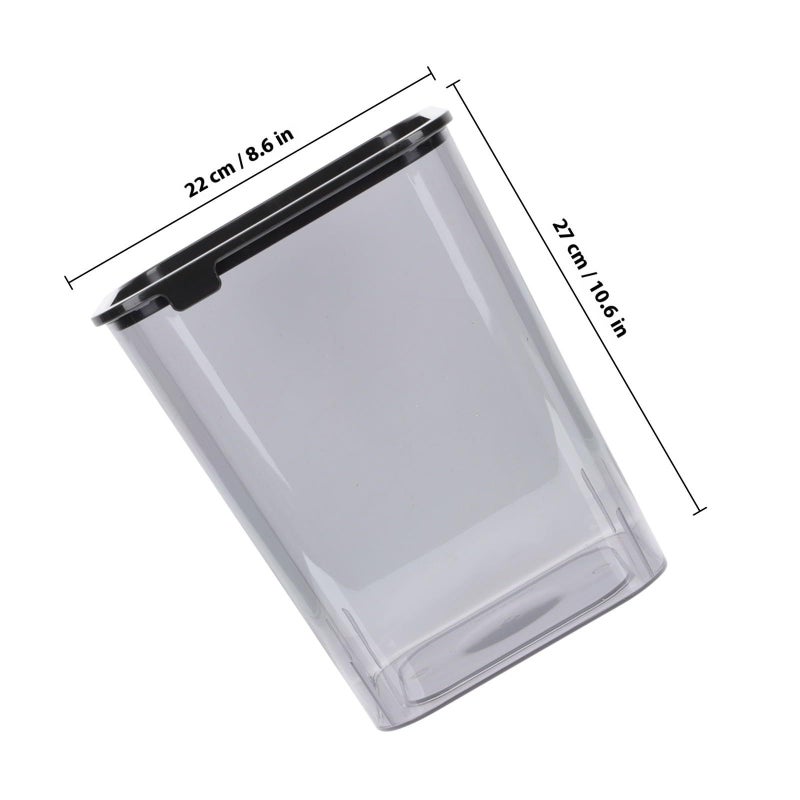 Square Plastic Trash Can 15 Liter Gray Wastebasket for Bathroom Bedroom Office - Image 3