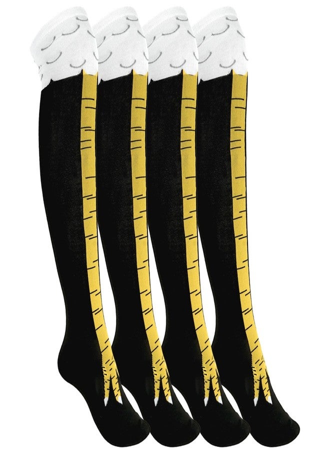 Nackiy Funny Gifts 3D Animal Paw Socks Stocking Stuffers for Adult Women Men Teen Xmas Gifts, 2 Pair Chicken, 4-11 Tall - Image 1