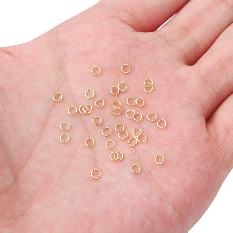 BEADIA 14K Gold Plated Jump Rings Non Tarnish 3mm 1200pcs for Jewelry Making Findings - Image 3