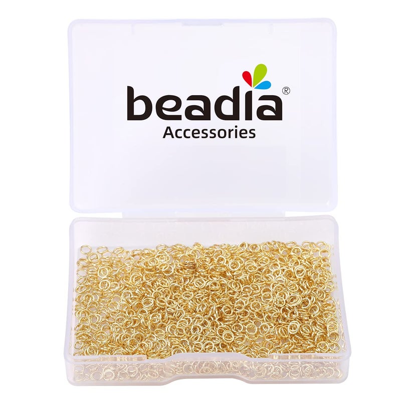 BEADIA 14K Gold Plated Jump Rings Non Tarnish 3mm 1200pcs for Jewelry Making Findings - Image 4