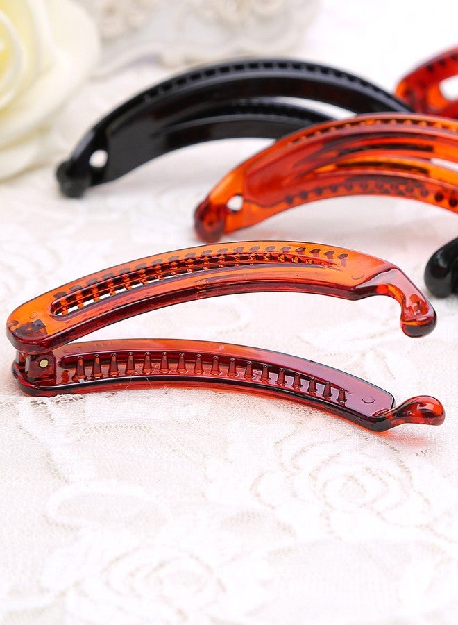 Prettyou 6 Pieces Prettyou 100mm/3.9 Inches Plastic Girls Banana Hair Clip for Women - Image 2