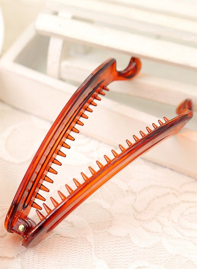 Prettyou 6 Pieces Prettyou 100mm/3.9 Inches Plastic Girls Banana Hair Clip for Women - Image 3