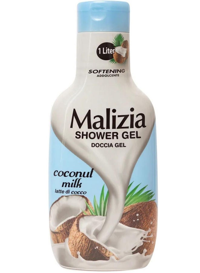 Malizia Shower Gel Coconut Milk 1000ml - Image 1