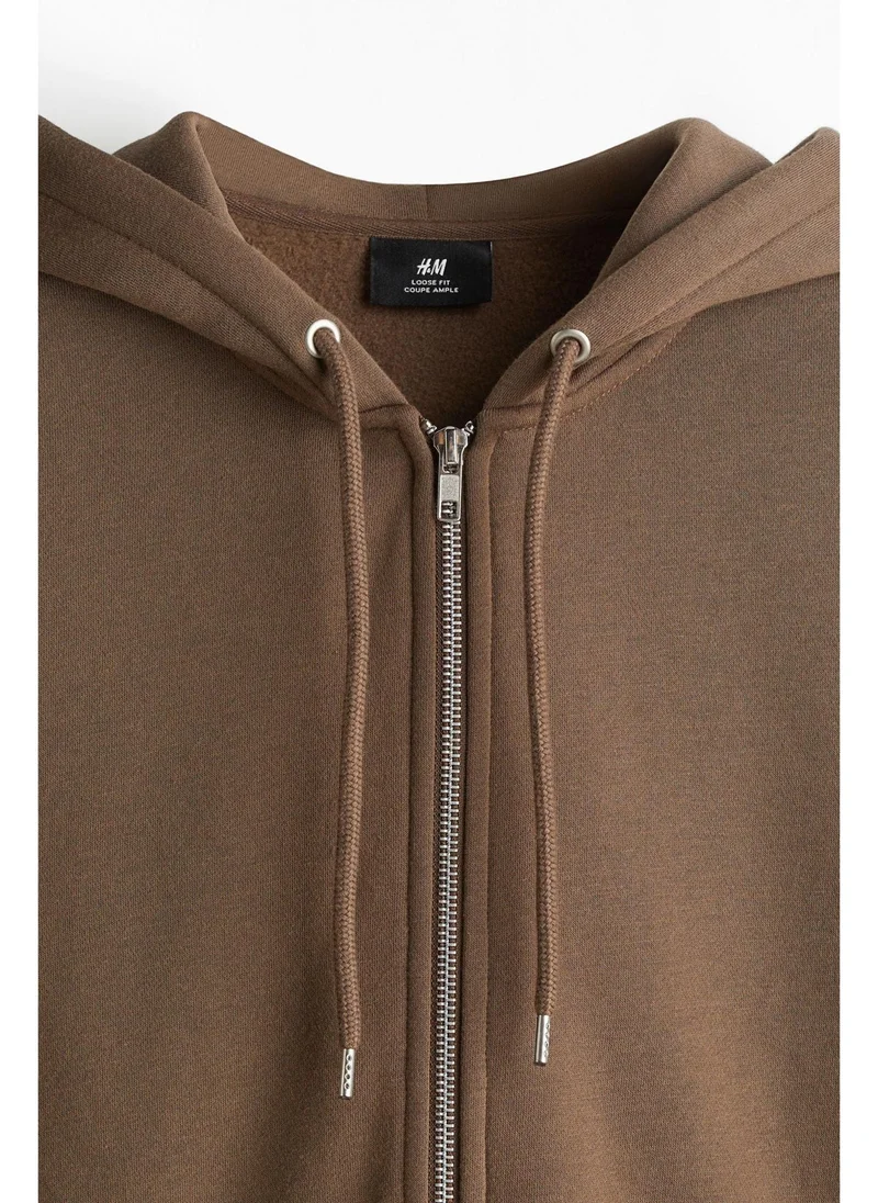 H&M Relaxed Fit Zip-through hoodie