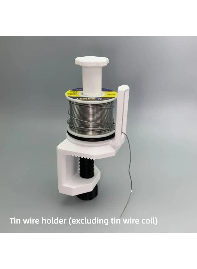 White Soldering Stand Detachable Wire Holder Welding Assistance Tool - Image 1