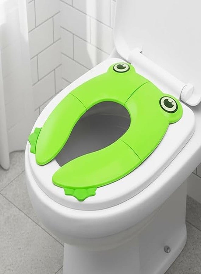 Joystick Kids Toilet Seat Cover, Portable Toilet Training Seat for Potty Training, Travel Portable Reusable Kids Toddlers Boys Girls, Carry Bag, (Green) - Image 5