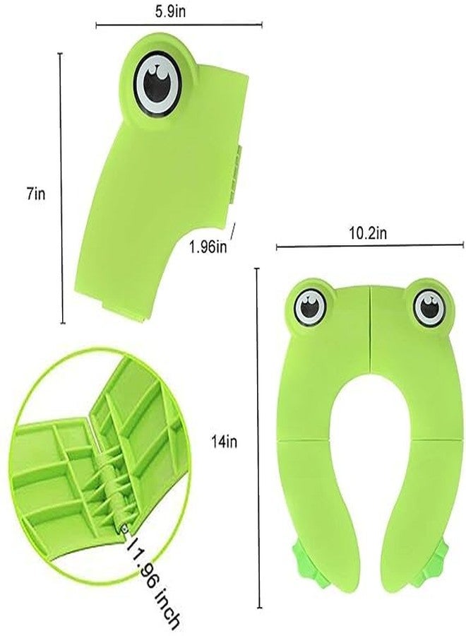 Joystick Kids Toilet Seat Cover, Portable Toilet Training Seat for Potty Training, Travel Portable Reusable Kids Toddlers Boys Girls, Carry Bag, (Green) - Image 2