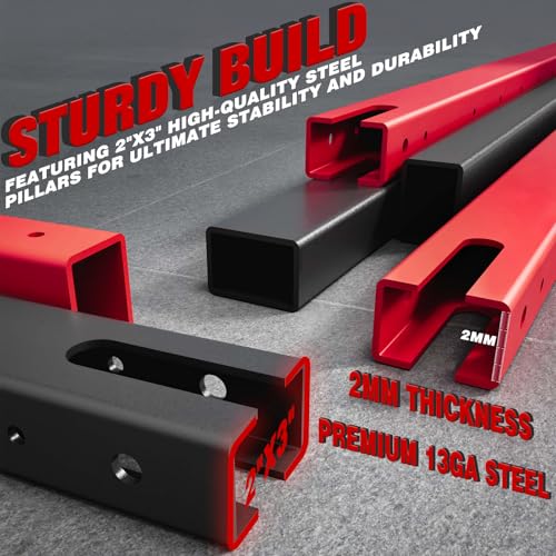 RitFit آلة سميث ريت فيت بافالو، قفص قوة مع نظام سحب لات ونظام كابل كروس أوفر، رف سكوات شامل لصالة الألعاب الرياضية المنزلية، رف قوة - Image 2