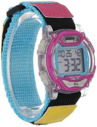 Armitron Sport Unisex-Adult's Quartz Sport Watch with Nylon Strap, Multicolor, 24 (Model: 45/7004CPR) - Image 3
