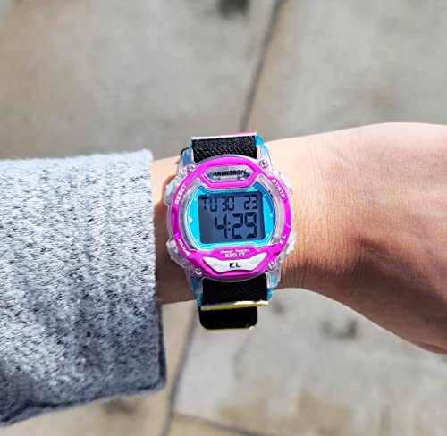 Armitron Sport Unisex-Adult's Quartz Sport Watch with Nylon Strap, Multicolor, 24 (Model: 45/7004CPR) - Image 2