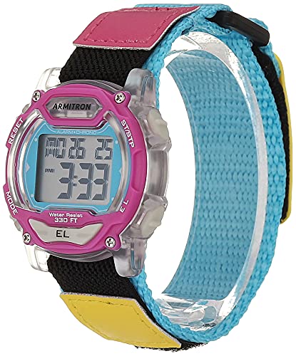 Armitron Sport Unisex-Adult's Quartz Sport Watch with Nylon Strap, Multicolor, 24 (Model: 45/7004CPR) - Image 4