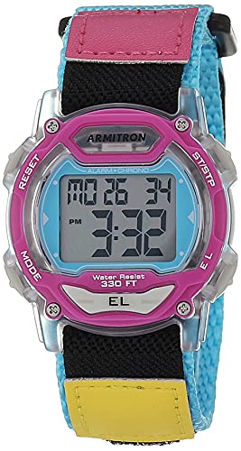Armitron Sport Unisex-Adult's Quartz Sport Watch with Nylon Strap, Multicolor, 24 (Model: 45/7004CPR) - Image 1
