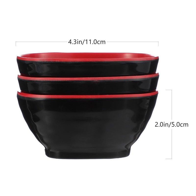 Melamine Condiment Bowls Set Of 3 Heat Resistant Plastic For Sauce Spices Snacks - Image 3