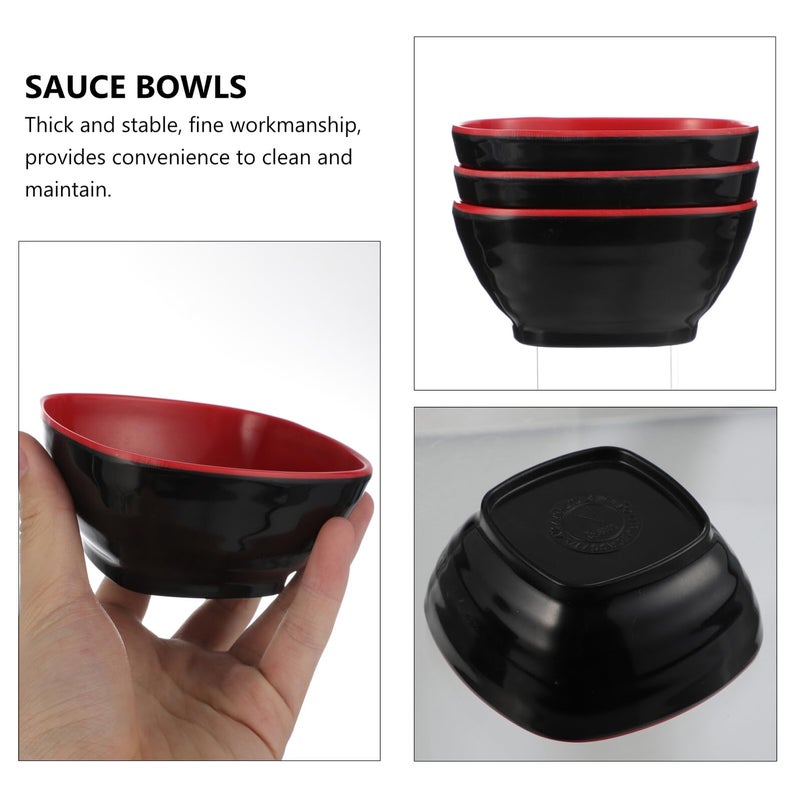 Melamine Condiment Bowls Set Of 3 Heat Resistant Plastic For Sauce Spices Snacks - Image 4