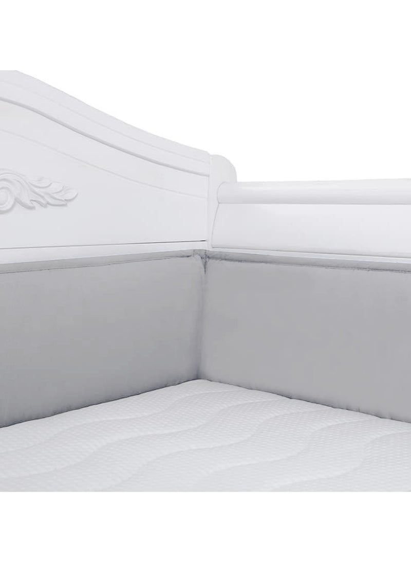 Oasisgalore Breathable Mesh liner for Cot 4-Piece Set with Four Side Upholstery, Crib Bedding,132 cm × 24.5 cm*2 and 68.5 cm × 24.5 cm*2 - Image 4
