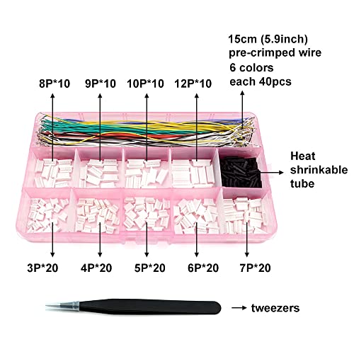 elechawk SH1.0 Connectors and Pre-Crimped Silicone Cables Compatible with JST SH 1.0mm for Flight Controller F405 H7 F7 - Image 2