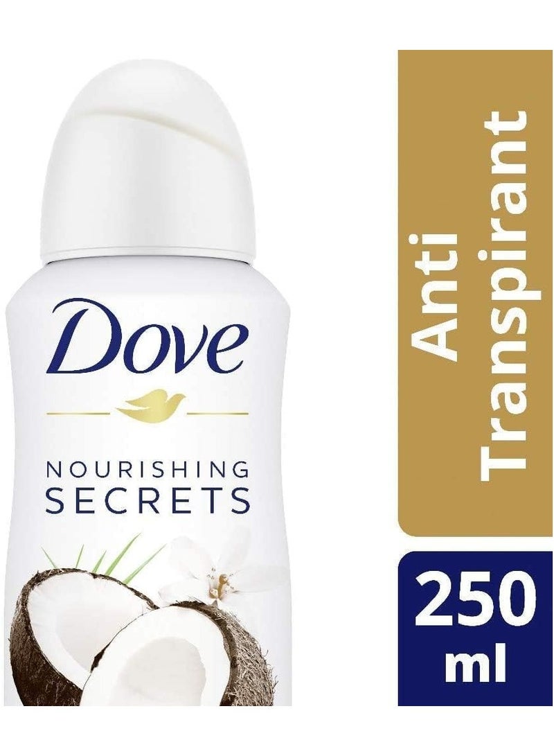 دوف مزيل عرق دوف نوريشينغ سيكريتس برائحة جوز الهند وزهرة الياسمين، 6 عبوات × 250 مل - Image 5