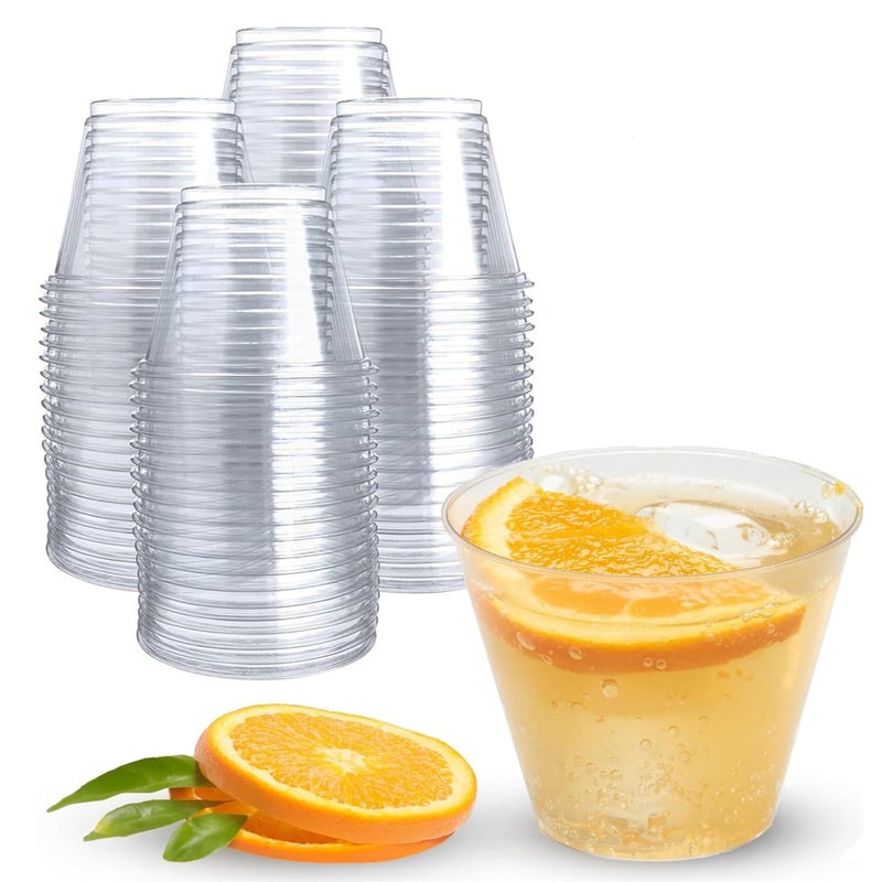 Prestee Pack of 400 Small Clear Plastic Cups 5oz Disposable Cocktail Glasses Stackable Plastic Party Tumblers for Serving Wine Champagne Punch Soda or Snacks - Image 3