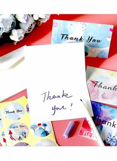 KASTWAVE Thank You Cards Pack, 12 Pack Watercolor Thank You Greeting Cards Gift Cards with 12 Stickers and 12 Envelopes for All Graduation, Weddings, Occasion Birthdays Baby Showers Teachers and Wedding  - Image 4