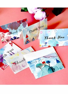 KASTWAVE Thank You Cards Pack, 12 Pack Watercolor Thank You Greeting Cards Gift Cards with 12 Stickers and 12 Envelopes for All Graduation, Weddings, Occasion Birthdays Baby Showers Teachers and Wedding  - Image 5
