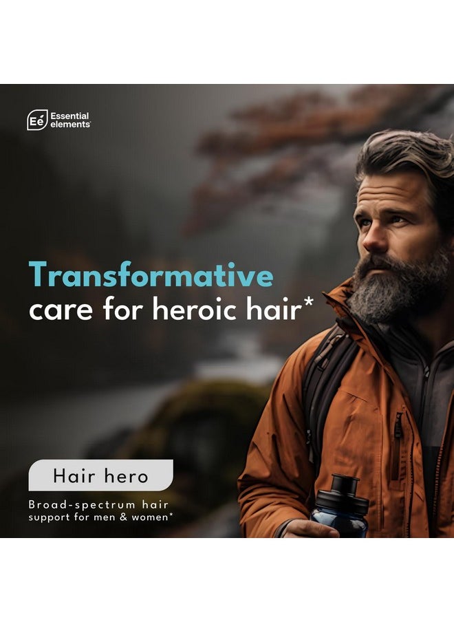 Essential Elements - Essential Elements Hair Hero - Hair Supplement for Women and Men - Powerful Hair Vitamin Formula for Hair Growth & Thickness - Healthy Hair, Skin, and Nails Product - 5000 mcg Biotin - Image 1