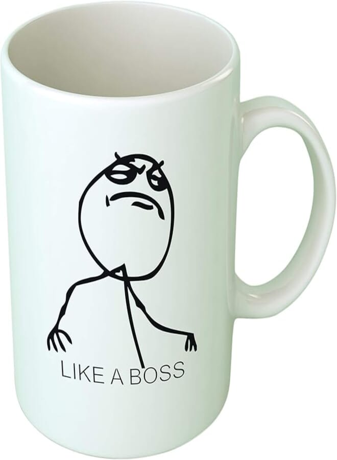 Upteetude Like a boss Coffee Mug - White