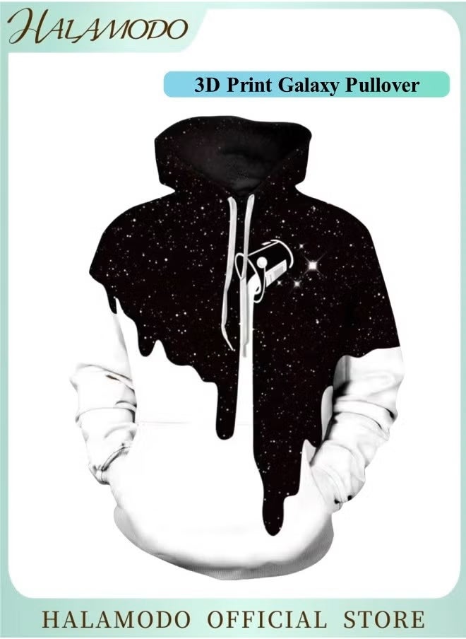 HALAMODO Unisex Hoodies 3D Print Galaxy Pullover Cosplay Sweatshirt Novelty Long-Sleeved Tops Fashion Youth Pullovers Casual Sweatshirts Sportswear with Pockets for Men Women Boys Girls - Image 1