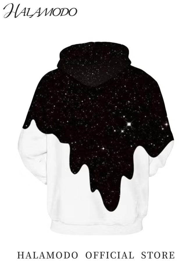 HALAMODO Unisex Hoodies 3D Print Galaxy Pullover Cosplay Sweatshirt Novelty Long-Sleeved Tops Fashion Youth Pullovers Casual Sweatshirts Sportswear with Pockets for Men Women Boys Girls - Image 2