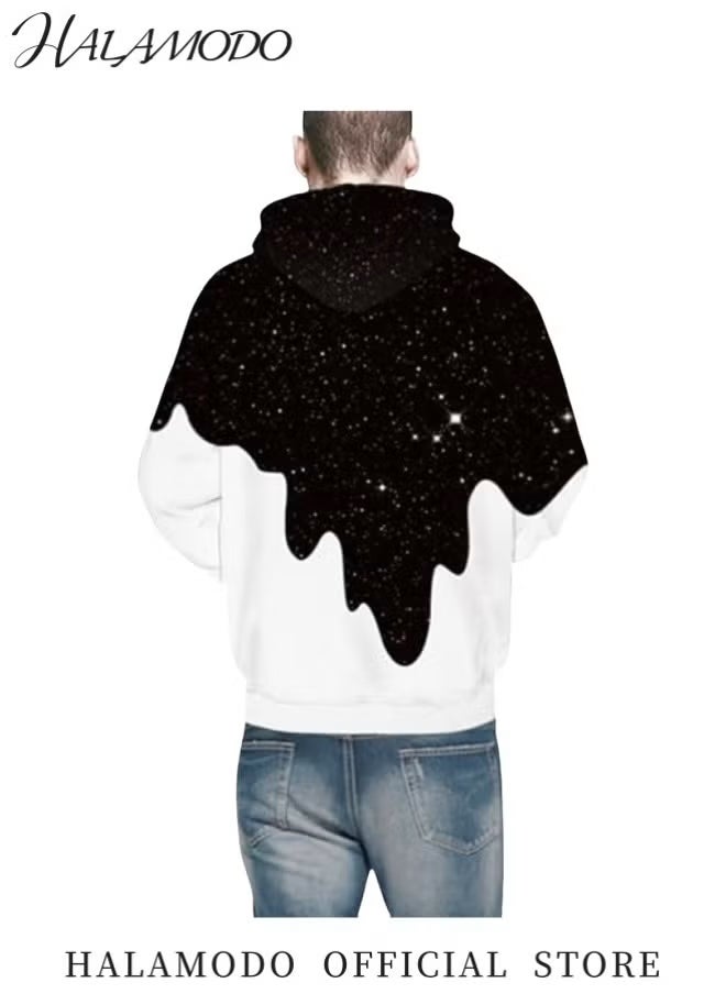 HALAMODO Unisex Hoodies 3D Print Galaxy Pullover Cosplay Sweatshirt Novelty Long-Sleeved Tops Fashion Youth Pullovers Casual Sweatshirts Sportswear with Pockets for Men Women Boys Girls - Image 5