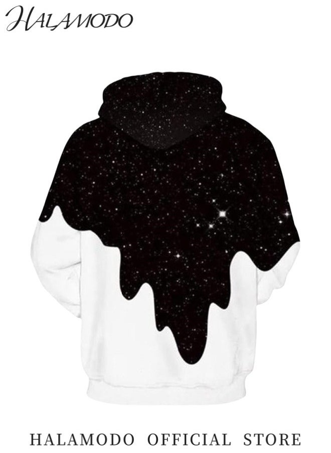Generic Unisex Hoodies 3D Print Galaxy Pullover Cosplay Sweatshirt Novelty Long-Sleeved Tops Fashion Youth Pullovers Casual Sweatshirts Sportswear with Pockets for Men Women Boys Girls  - Image 2