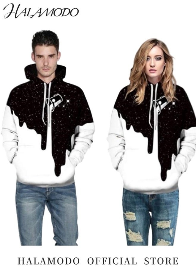 Generic Unisex Hoodies 3D Print Galaxy Pullover Cosplay Sweatshirt Novelty Long-Sleeved Tops Fashion Youth Pullovers Casual Sweatshirts Sportswear with Pockets for Men Women Boys Girls  - Image 3