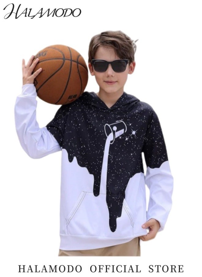 Generic Unisex Hoodies 3D Print Galaxy Pullover Cosplay Sweatshirt Novelty Long-Sleeved Tops Fashion Youth Pullovers Casual Sweatshirts Sportswear with Pockets for Men Women Boys Girls  - Image 4