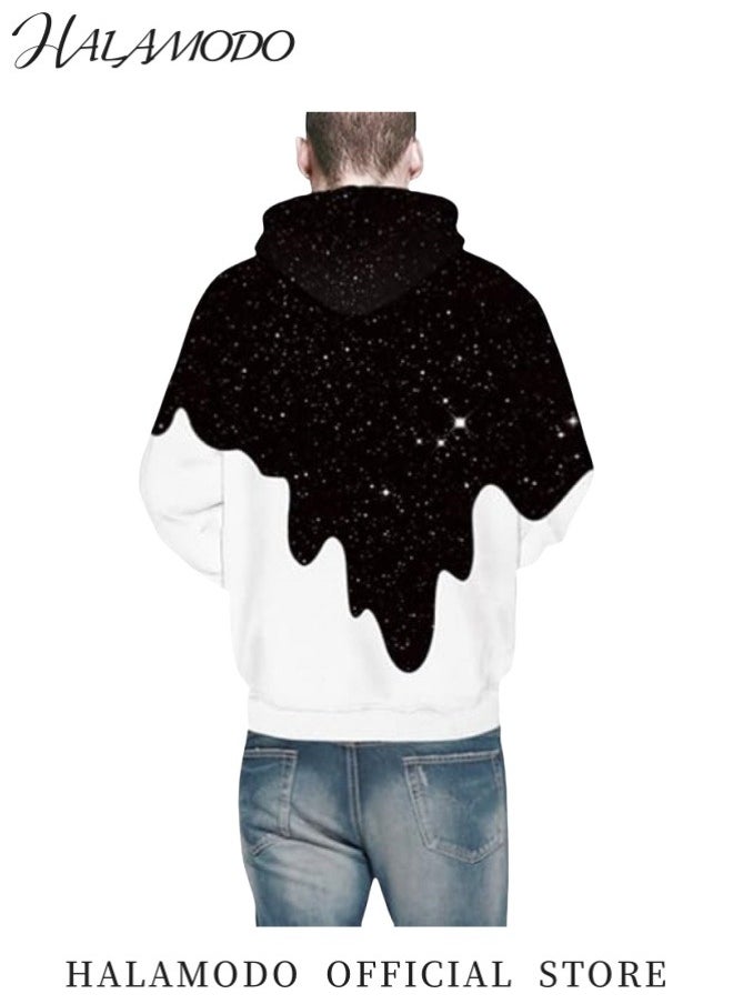 Generic Unisex Hoodies 3D Print Galaxy Pullover Cosplay Sweatshirt Novelty Long-Sleeved Tops Fashion Youth Pullovers Casual Sweatshirts Sportswear with Pockets for Men Women Boys Girls  - Image 5