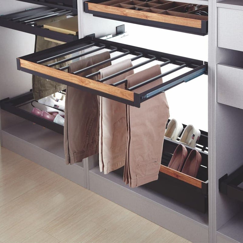 DBR DBR Mocha Soft Close Metal Wardrobe Trouser Rack 900 Mm Standard 1 Pieces  - Image 3