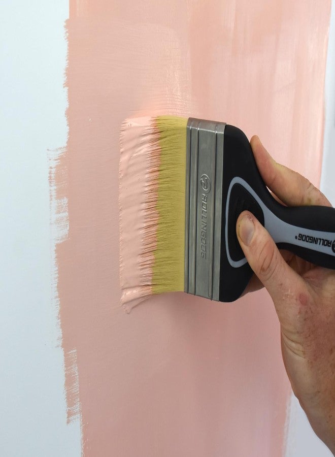 ROLLINGDOG 4 Inch Paint Brush -Soft Paint Brush for Smooth Surfaces,Wall Paint,Ceiling,Blinds,Large Surface Areas(100mm) - Image 5