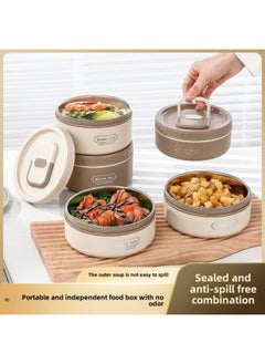 304 Stainless Steel Dining Bowl Style 2023 Insulated Lunch Box With Lid Soup Bowl Portable Lunch Box For Office Students-Specifications:Large Size  Diameter 13.8cm-Color:Trial Version  1 Pack