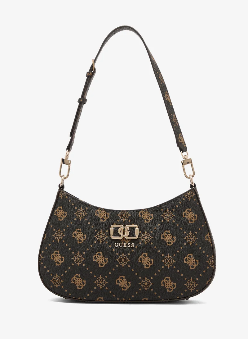 Emelie Logo Top Zip Shoulder Bag