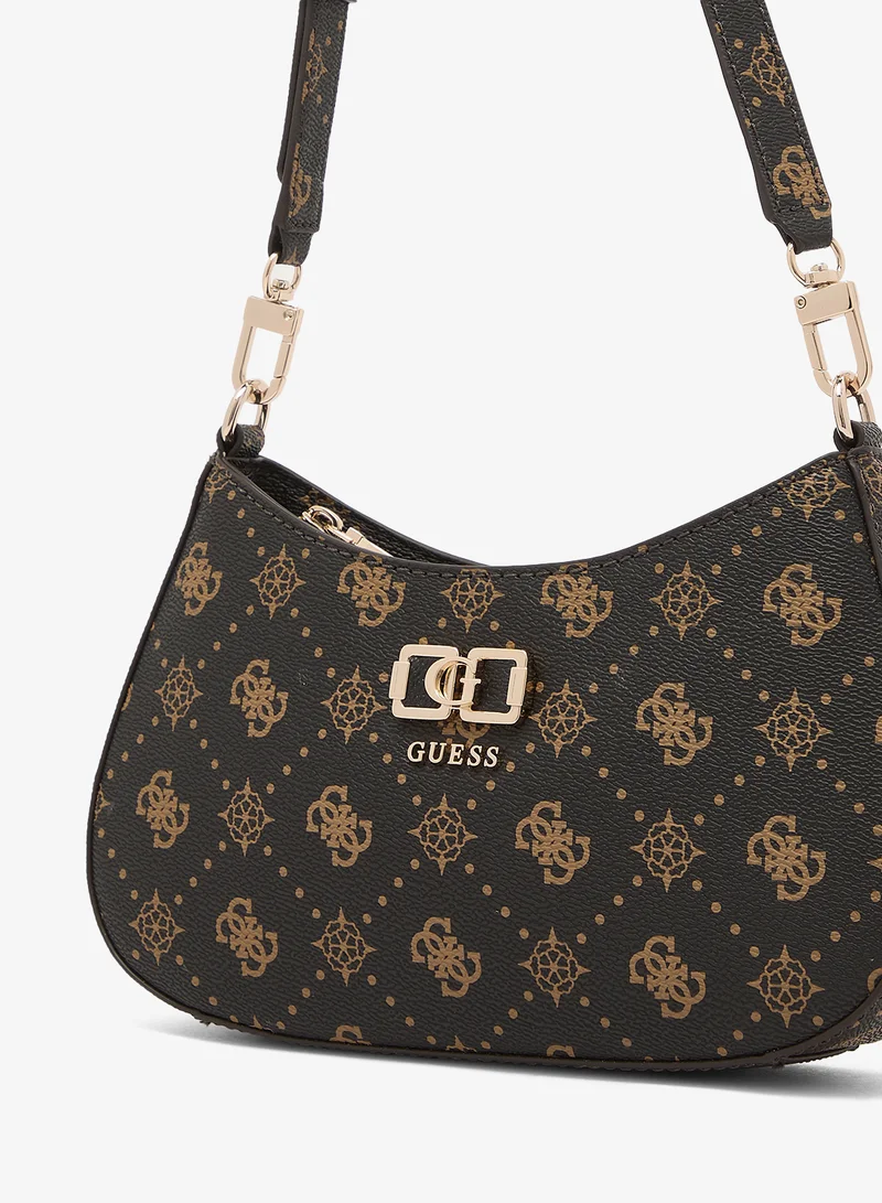 Guess  Emelie Logo Top Zip Shoulder Bag for Women | Best Price UAE