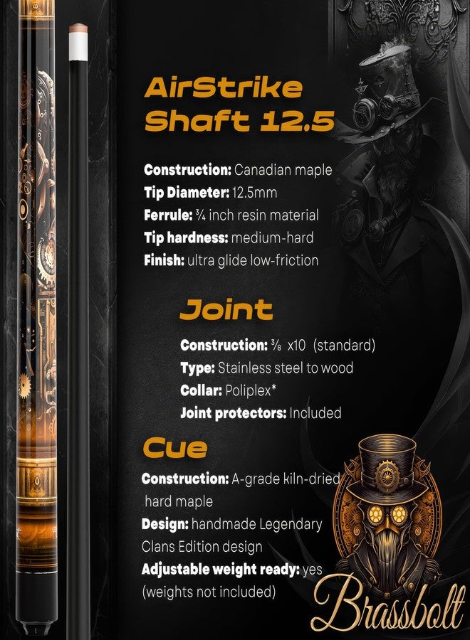 IgnatGames 2-Pieces Pool Cue Stick - 58" Premium Canadian Maple Billiard Pool Sticks for Adults with New AirStrike® Shaft and Premium Case + Billiard Accessories 2in1 Pocket Chalker & Tip Shaper - Image 3